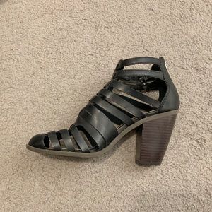 Black Cutout Ankle Booties